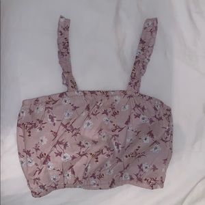 Floral purple Tillys crop top